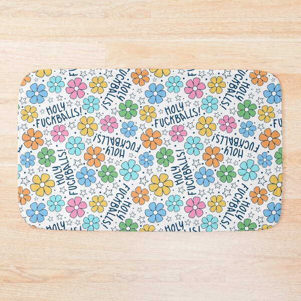 Item preview, Holy Fuckballs! Pretty Sweary Daisy Floral designed and sold by KrisInStitches.