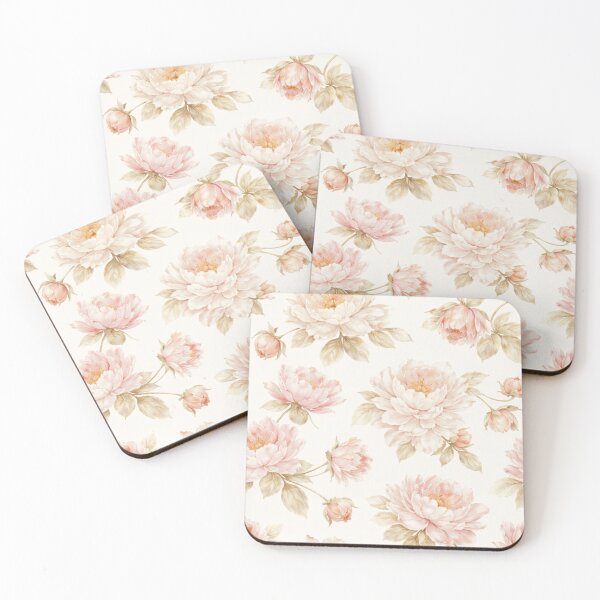 Aperçu de l'œuvre Motif Pivoines Rose Poudré créée et vendue par Velvet Botanica Atelier.