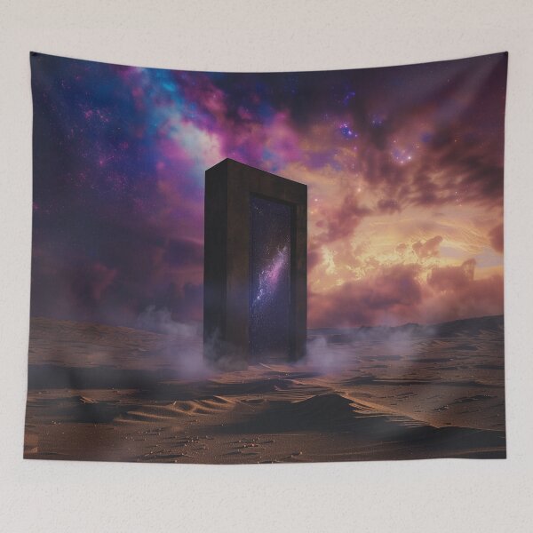 Item preview, Cosmic Portal Galaxy Doorway  Redbubble Main Tag designed and sold by QuantumDrift.