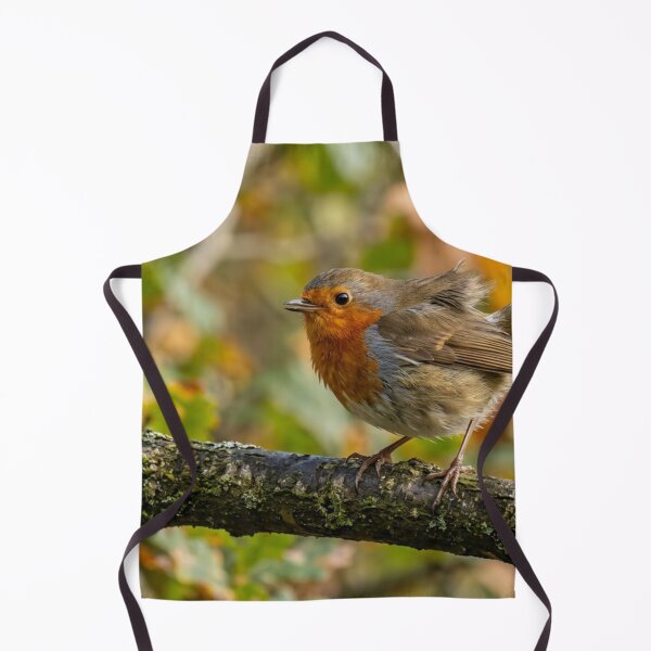 Item preview, Robin perched on a branch with wind in its feathers. designed and sold by Malisa345.