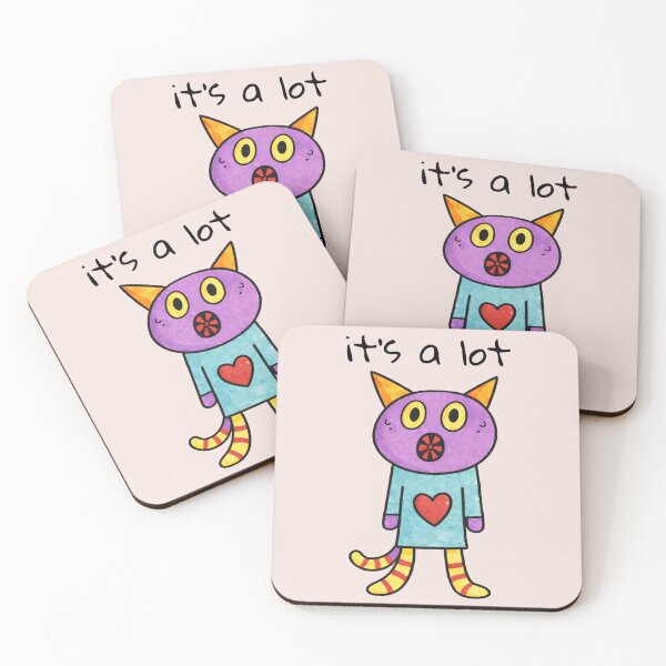 Item preview, It's A Lot Cute Anxious Cat designed and sold by SoftBeing.