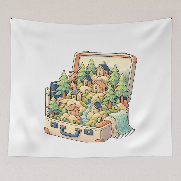 Item preview, Miniature World in Suitcase Fantasy Design designed and sold by SoftSproutstu.