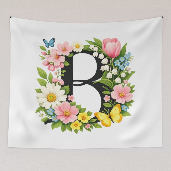 Item preview, Spring magic for Mom – Personalized floral monogram B designed and sold by CoolContent Factory.