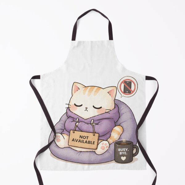 Item preview, Not Available Cat | Cute Kawaii Aesthetic | Introvert Boundaries Design designed and sold by The Mood Index.