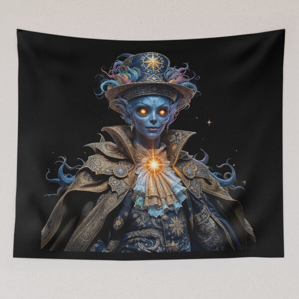 Item preview, The mysterious mistress of the constellation Golden Sun designed and sold by KunstGeist.