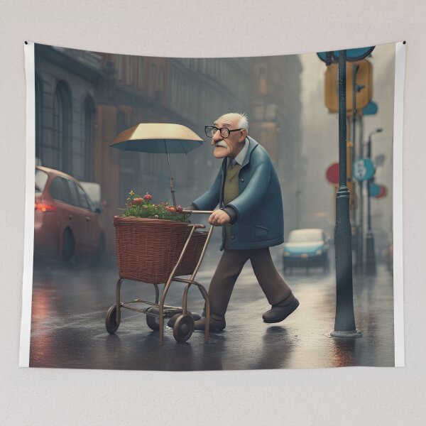 Item preview, Old Man Crossing the Road designed and sold by Colin Bentham.