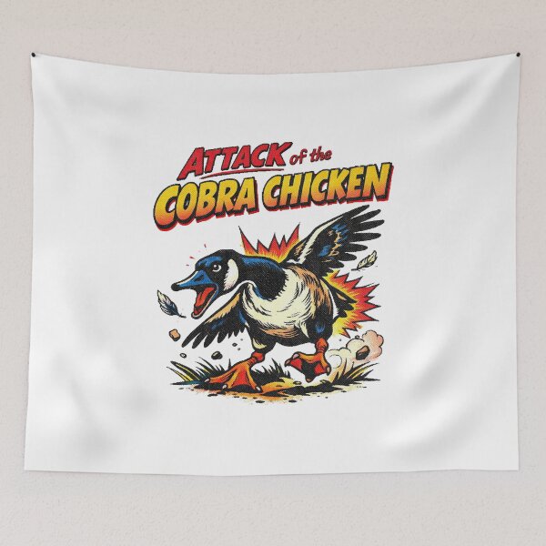 Item preview, Cobra Chicken Attack Funny Canada Goose Comic designed and sold by AntiqueImages.