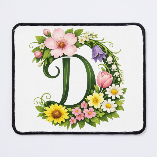 Item preview, Floral magic for Mom – Personalized floral monogram D designed and sold by CoolContent Factory.
