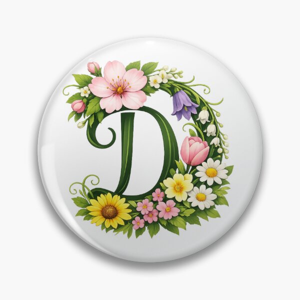 Item preview, Floral magic for Mom – Personalized floral monogram D designed and sold by CoolContent Factory.