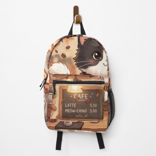 Item preview, Kawaii Cat Barista Coffee Lover – Cute Café Kitty Making Meow-presso Latte designed and sold by Furfolkz.