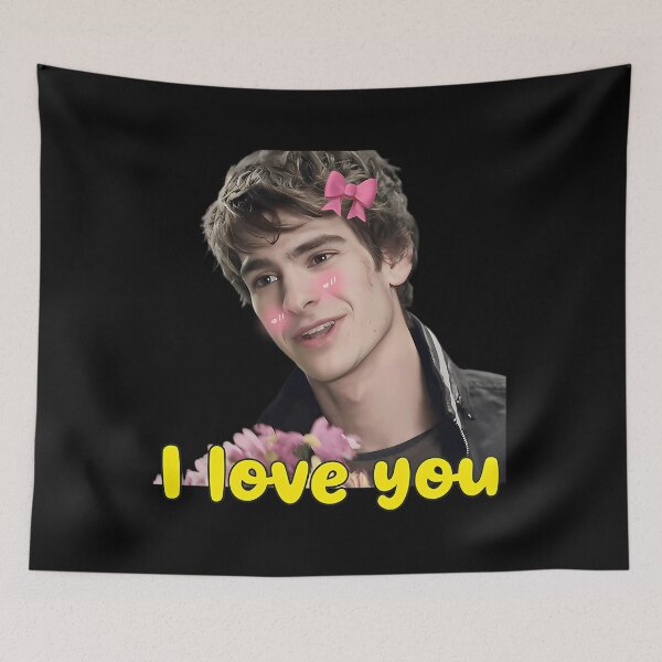 Item preview,  Cute Blushing Boy I Love You Aesthetic Sticker designed and sold by StoicSales.