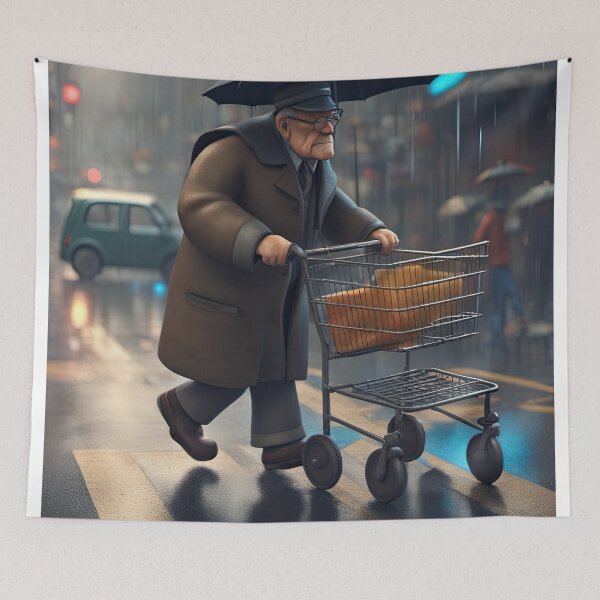Item preview, Old Man Crossing the Road designed and sold by Colin Bentham.