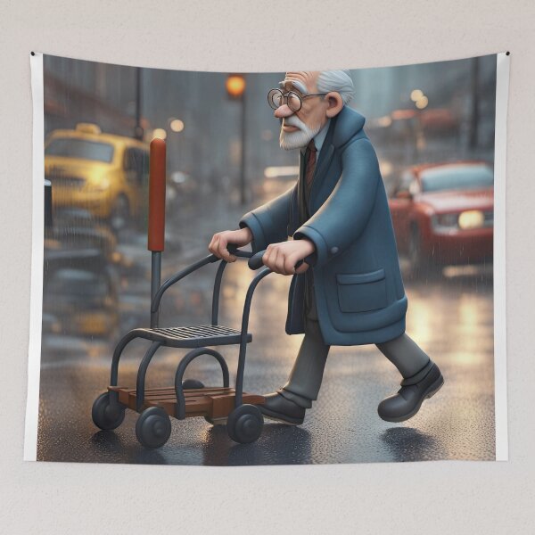 Item preview, Old Man Crossing the Road designed and sold by Colin Bentham.