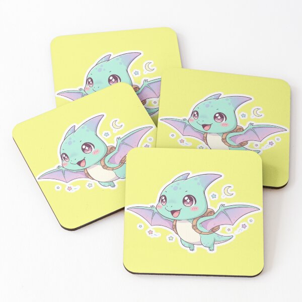 Item preview, Kawaii Flying Pterodactyl Baby Dinosaur With Backpack And Magic Stars designed and sold by bvdesignart.