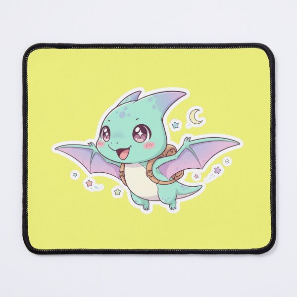 Item preview, Kawaii Flying Pterodactyl Baby Dinosaur With Backpack And Magic Stars designed and sold by bvdesignart.