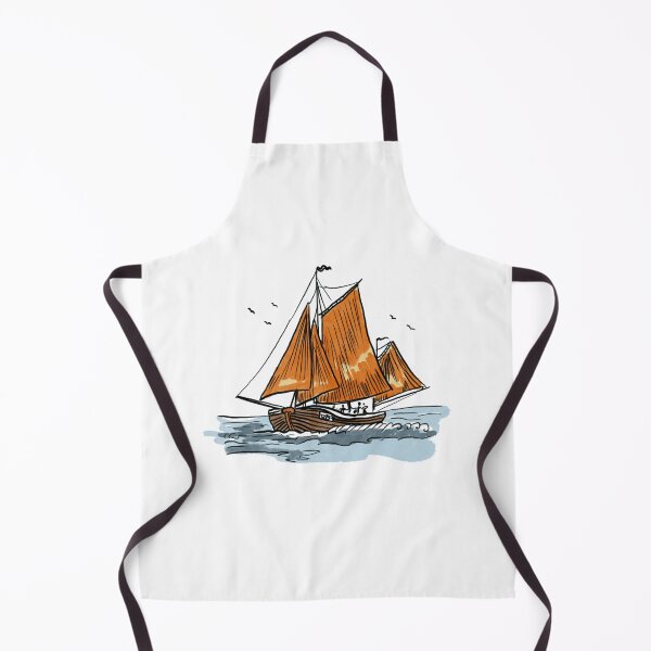 Item preview, Sailing ship with orange sails designed and sold by SheisEverywhere.