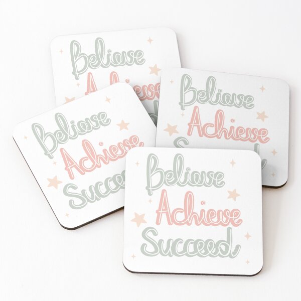 Item preview, Believe Achieve Succeed Motivational Quote designed and sold by Hiya Future.
