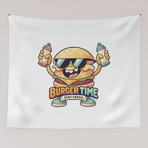 Item preview, Burger Time Funny Food Lover Design designed and sold by SoftSproutstu.