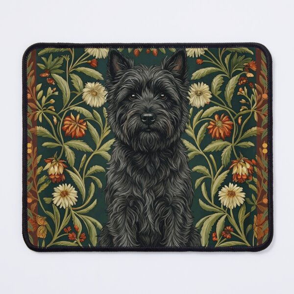 Item preview, Cairn Terrier Dog Vintage Floral Arts Crafts designed and sold by AntiqueImages.