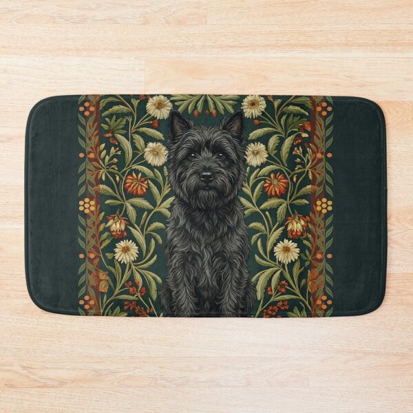 Item preview, Cairn Terrier Dog Vintage Floral Arts Crafts designed and sold by AntiqueImages.