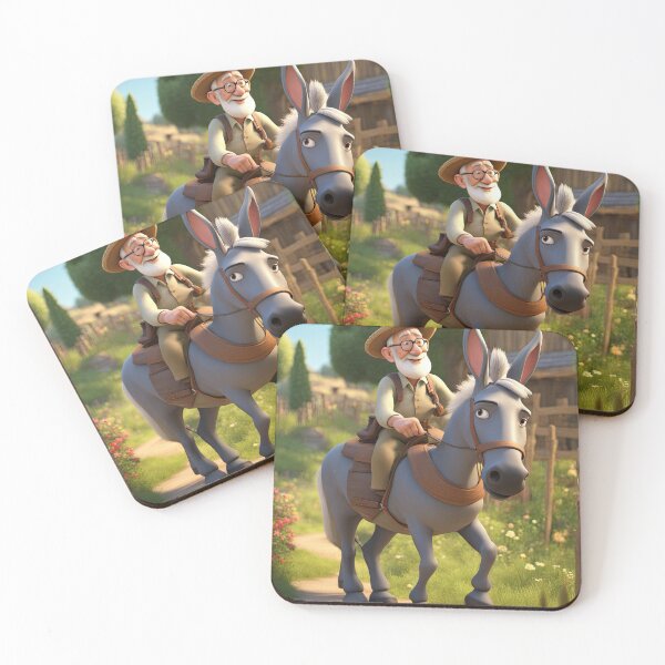 Item preview, Old Man riding a donkey designed and sold by Colin Bentham.
