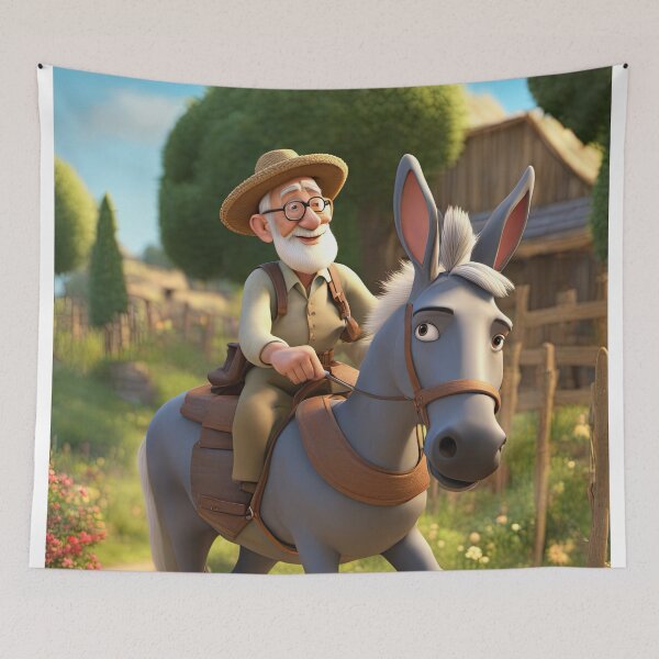 Item preview, Old Man riding a donkey designed and sold by Colin Bentham.
