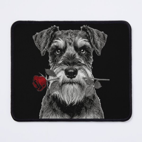 Item preview, Miniature Schnauzer Dog with Rose Vintage designed and sold by FiscalFashions.