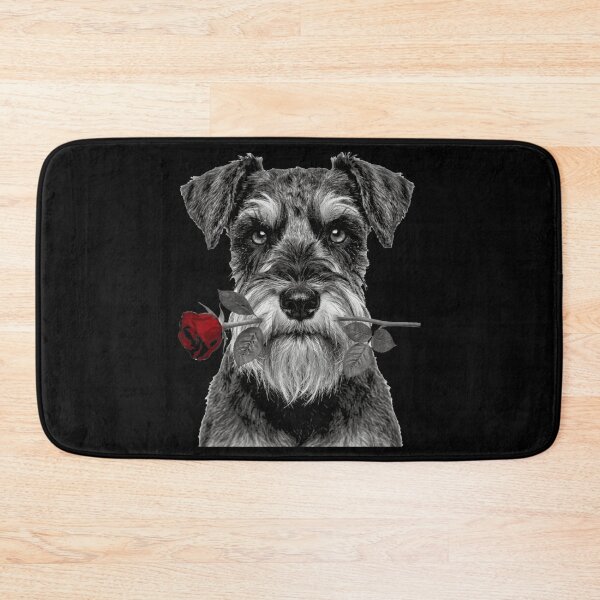 Item preview, Miniature Schnauzer Dog with Rose Vintage designed and sold by FiscalFashions.