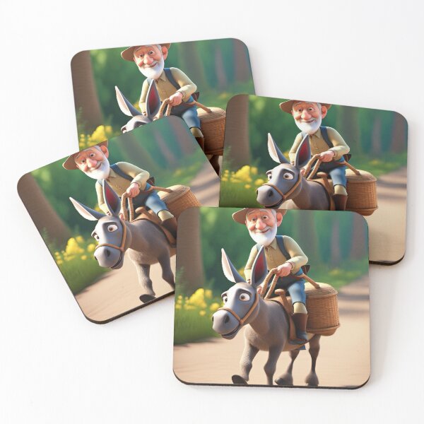 Item preview, Old Man riding a donkey designed and sold by Colin Bentham.