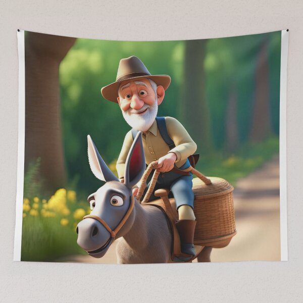 Item preview, Old Man riding a donkey designed and sold by Colin Bentham.