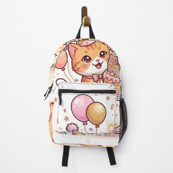 Item preview, Cute Cat & Puppy Birthday Party – Kawaii Happy Birthday Pet Illustration designed and sold by Furfolkz.