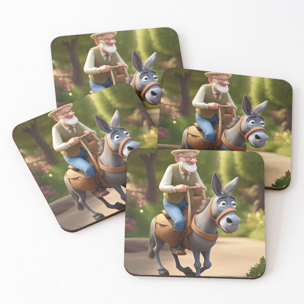 Item preview, Old Man riding a donkey designed and sold by Colin Bentham.