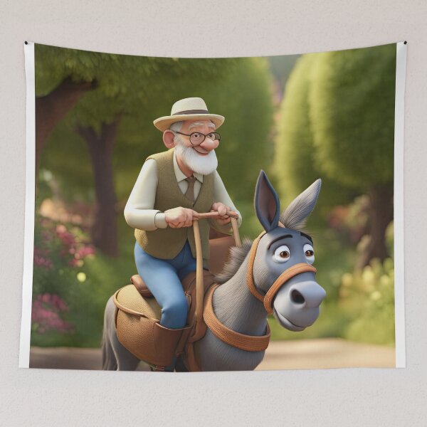 Item preview, Old Man riding a donkey designed and sold by Colin Bentham.
