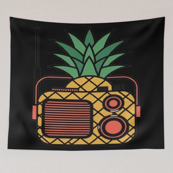 Item preview, Pineapple Boombox Retro Kawaii designed and sold by DailySparks.