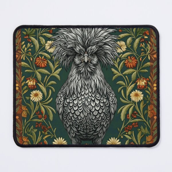 Item preview, Crested Polish Chicken Botanical Fowl Art designed and sold by AntiqueImages.