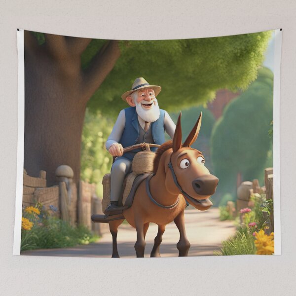 Item preview, Old Man riding a donkey designed and sold by Colin Bentham.
