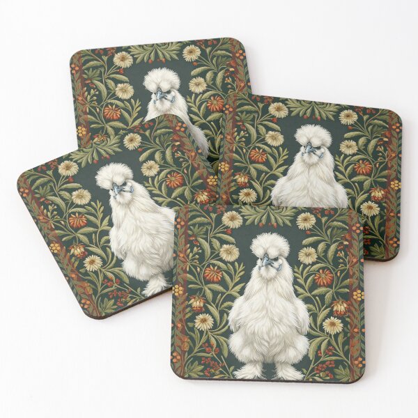 Item preview, Elegant Silkie Chicken Botanical Art Design designed and sold by AntiqueImages.