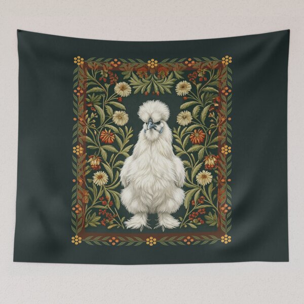 Item preview, Elegant Silkie Chicken Botanical Art Design designed and sold by AntiqueImages.