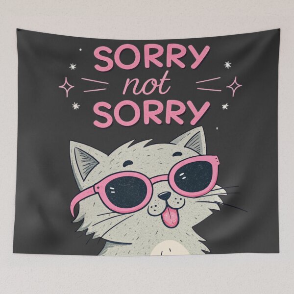 Item preview, Sorry Not Sorry - Sassy Cat Design designed and sold by Artiviose.