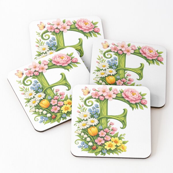 Item preview, Springtime magic for Mom – Personalized floral monogram F designed and sold by CoolContent Factory.
