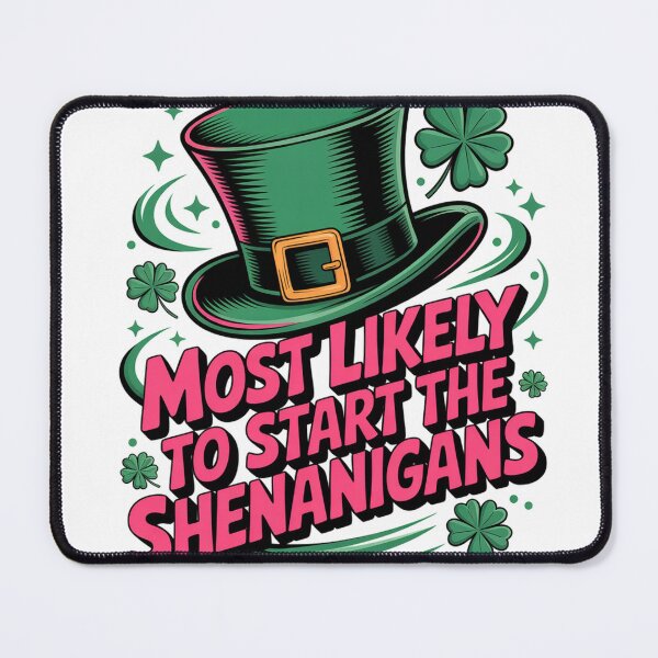 Item preview, Risograph Leprechaun Hat with Magical Clovers designed and sold by Bloomkept.