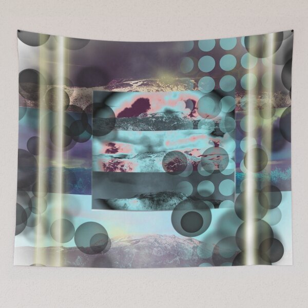 Item preview, Landscape among bubbles and light lines designed and sold by IsabelQuincoces.