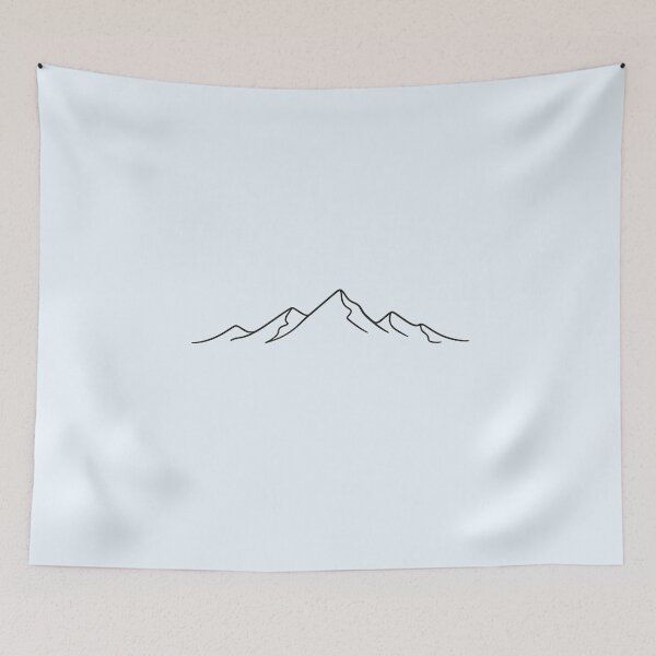 Item preview, Minimalist Single Line Mountain Peak Art designed and sold by Bratak.