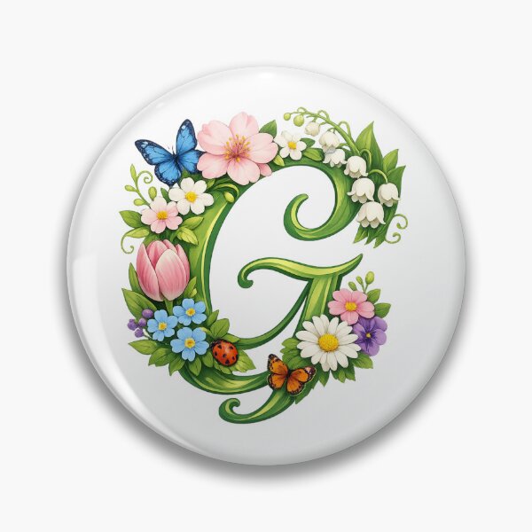 Item preview, Springtime magic for Mom – Personalized floral monogram G designed and sold by CoolContent Factory.