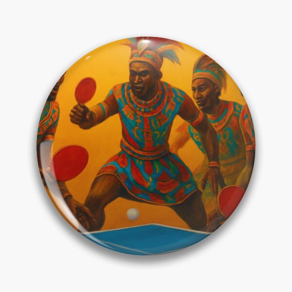 Item preview, Epic African Tribe Warrior Table Tennis Match - Ping Pong Art T-Shirt designed and sold by OhMyPingCo.