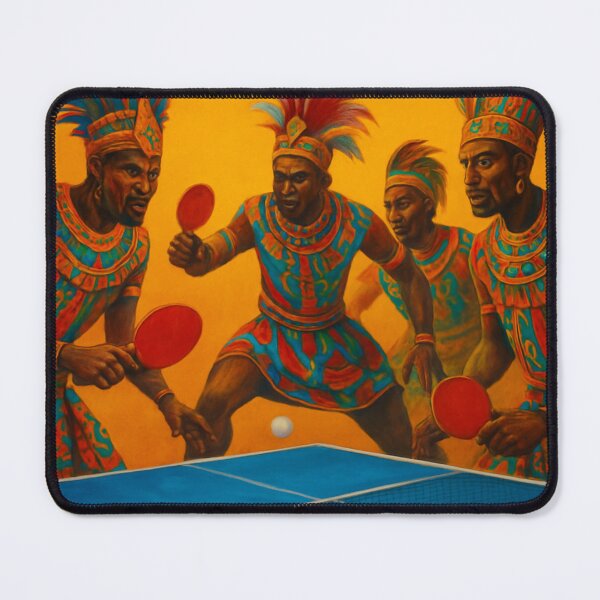 Item preview, Epic African Tribe Warrior Table Tennis Match - Ping Pong Art T-Shirt designed and sold by OhMyPingCo.