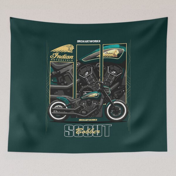Item preview, Indian Scout Bobber Custom Cyan designed and sold by BronArtworks.