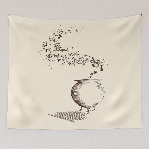 Item preview, Alchemist Cauldron Vintage Etching designed and sold by agearb.