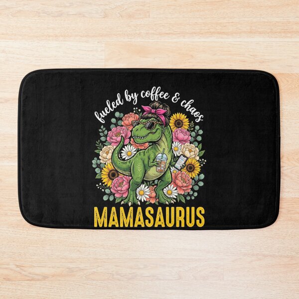 Item preview, Fueled By Coffee & Chaos Mamasaurus Mother Dinosaur designed and sold by SofenArt.