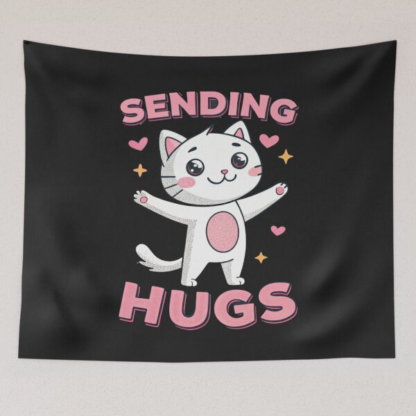 Item preview, Sending Hugs – Cute Cat Spreading Love designed and sold by Artiviose.